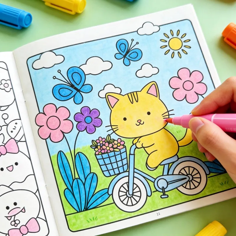 Animal Themed Coloring Book 24 Vivid Animal Patterns DIY Coloring Practice Album Suitable for Teenagers Adults and Artists
