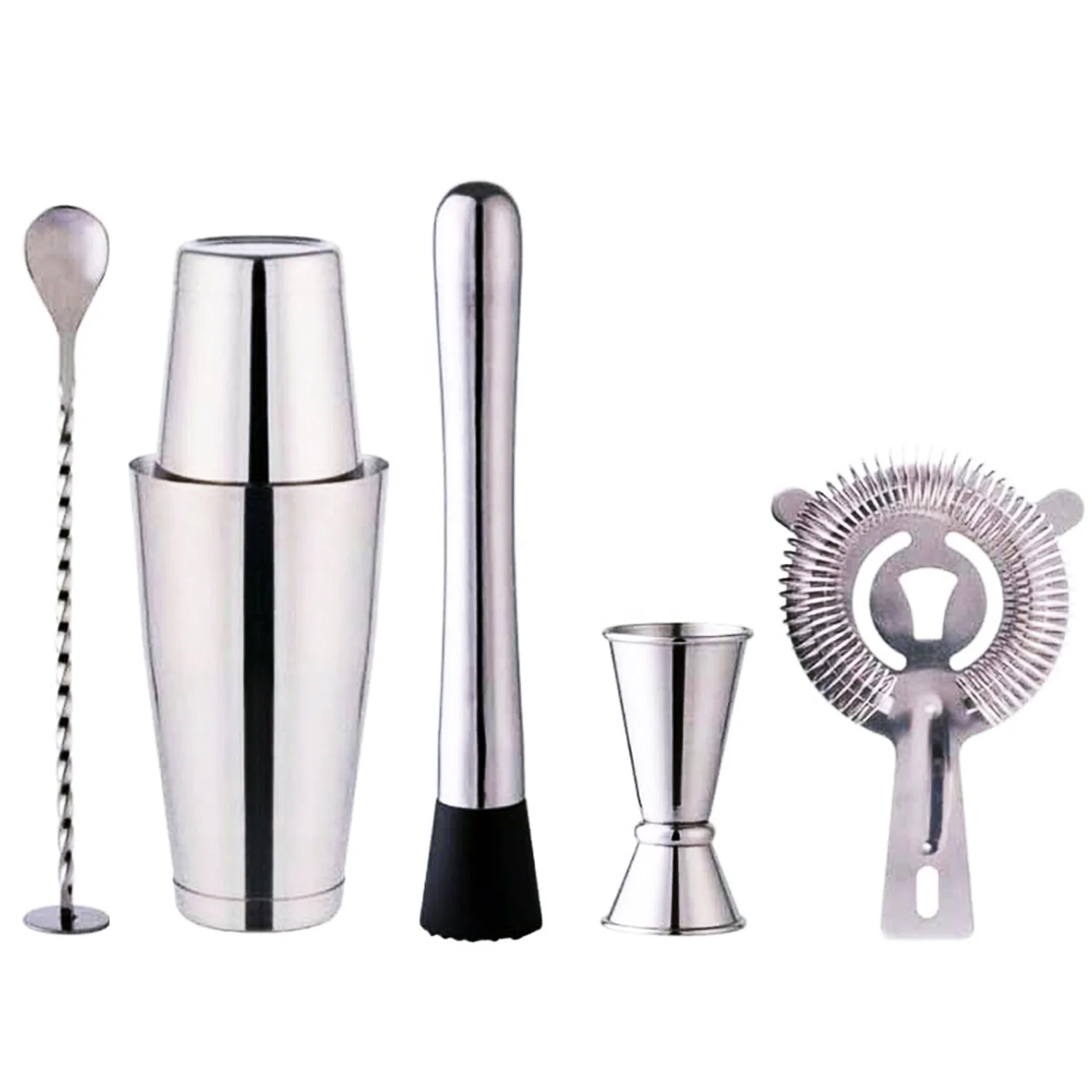 stllFactory Hot Selling 6pc Boston Shaker Set with Premium Bartender Weighted Martini Drink Shaker