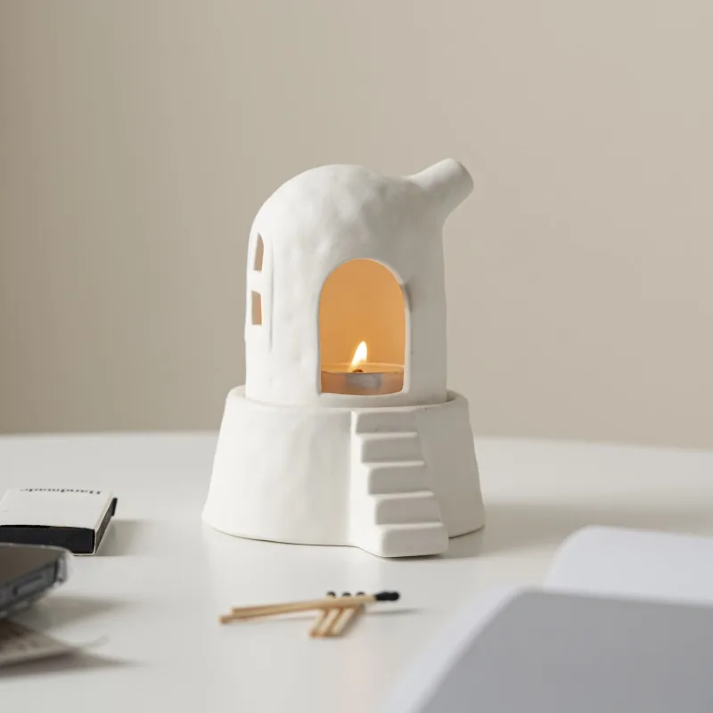 Ins Stil Atmosphäre Haus Kerzenhalter Keramik Handwerk Geschenk High-end-Dekoration Schlafzimmer Aromatherapie Kerzenhalter