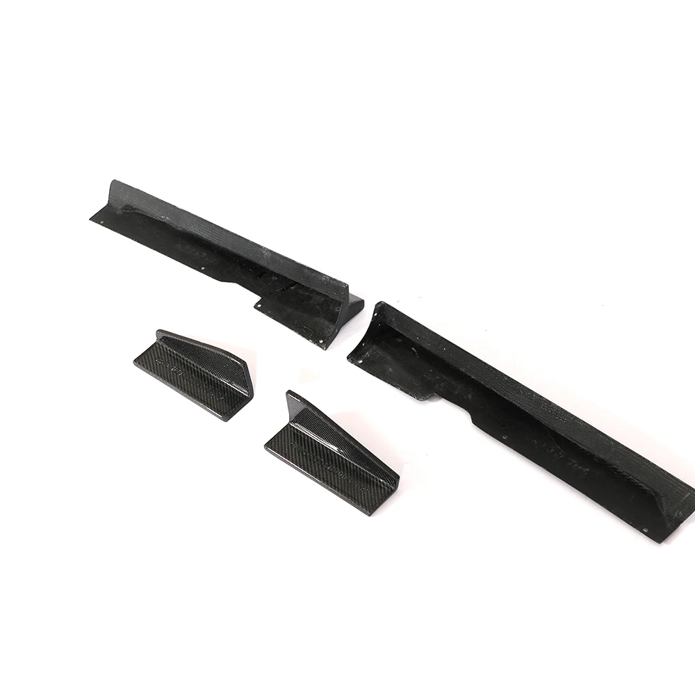 4pcs/set a Style Carbon Side Skirts for Audi TT MK3 Type 8S TTS TTRS TT SLINE 2-Door 2015-2018 view 5