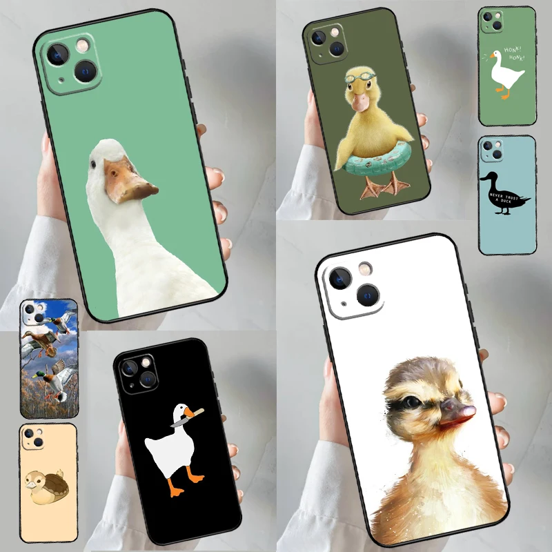 Cute Cartoon Duck Case For Samsung Galaxy A56 A36 A16 A33 A13 A23 A52 A32 A12 A54 A34 A14 A53 A15 A35 A55 A17