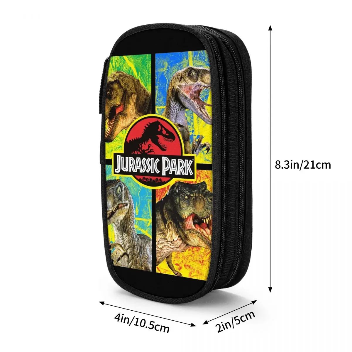 Fashion Jurassic Dinosaurs Panel Portrait Pencil Cases Pencilcases Pen for Student Big Capacity Bags Students Zipper Stationery