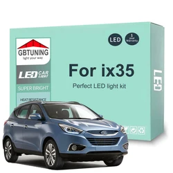 11Pcs Cars Accessories For Hyundai ix35 2010 2011 2012 2013 2014 2015 Canbus Dome License Plate LED Interior Light Bulb Tools
