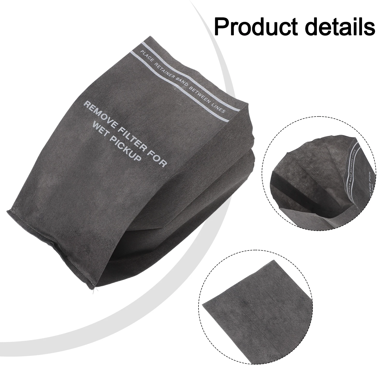 

High Quality For 4 Gallon WS0400SS. Filter Bags With Bands For MultiFit VF2000 Fit 2.5 Gallon Vacuum For Shop Vac 2-2.5 Gallon