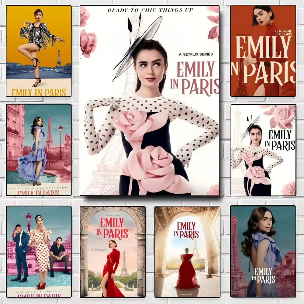 TVSeries Romantic E-Emily in P-Paris Poster Modern Wall Art for Bedroom Living Room Cafe Bar Aesthetic Home Decor Gift