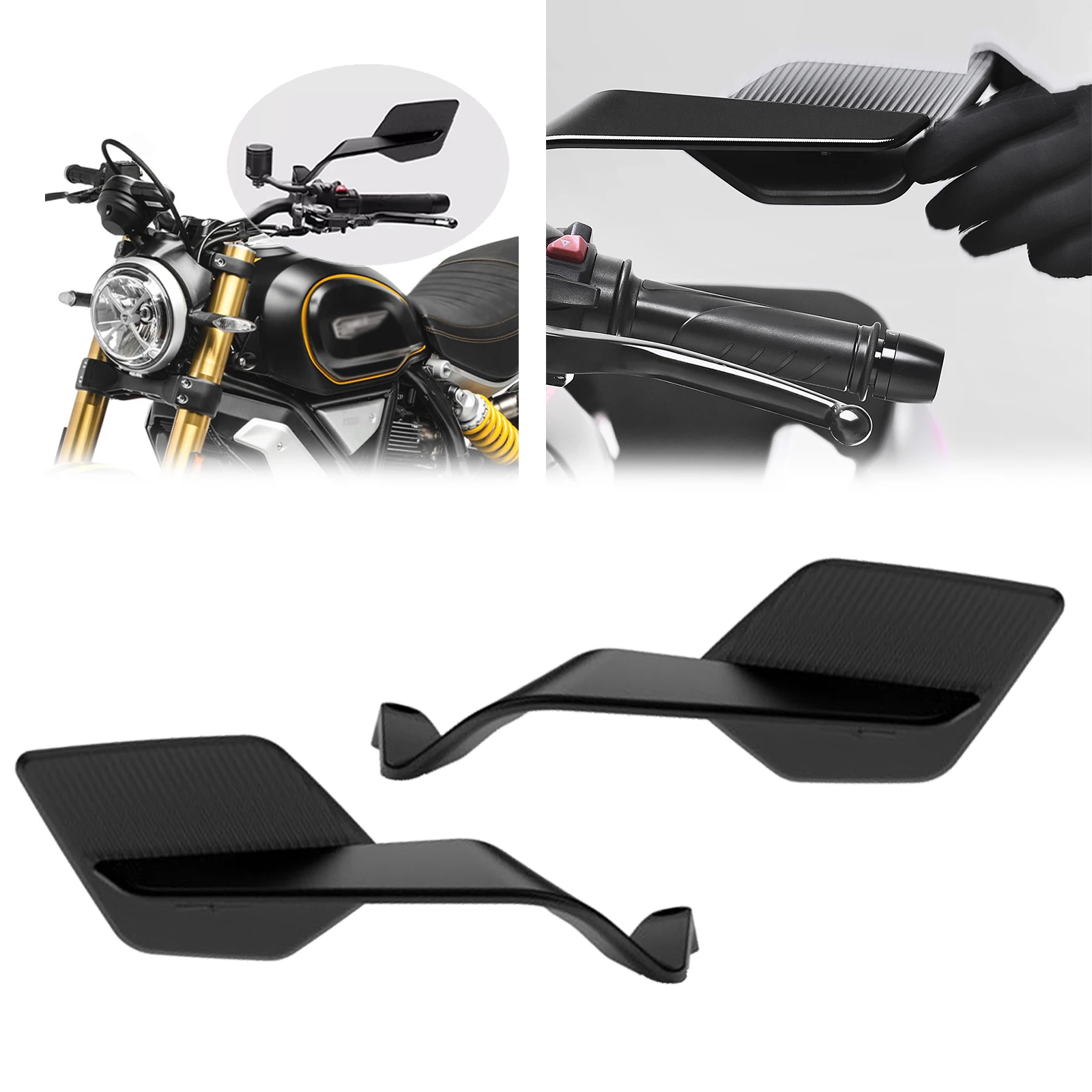 

For Scrambler 1100 2018-2020 new rearview mirror street car adjustable invisiblemirror fixed wing rotating side mirror Scrambler