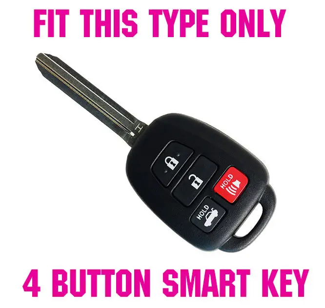 Silikonowe etui na klucze pasujące do Toyoty Corolla Camry 2014 2015, silikonowe etui na klucze Fob Remote Case Holder