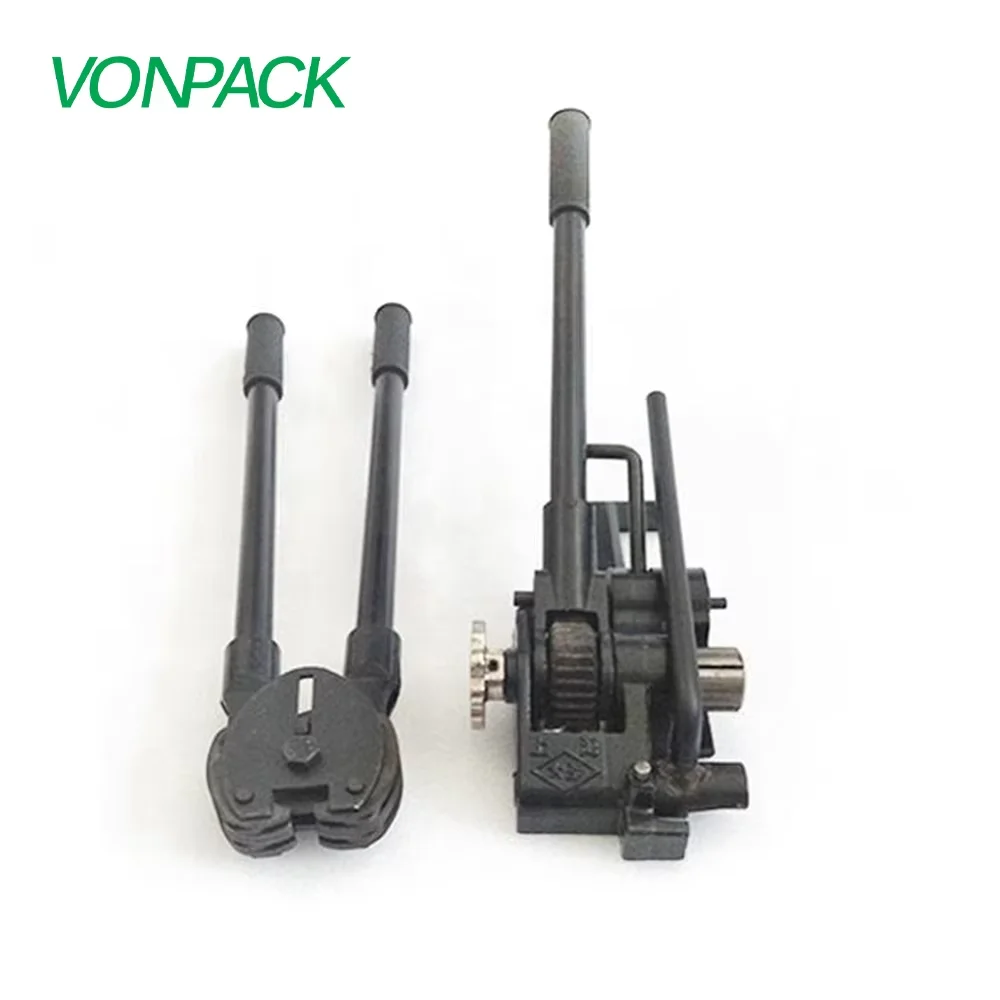 VONPACK 20 มม.แบบพกพา Tensioner และ Plier Handy สายรัดเหล็กเครื่องมือ Professional Band พาเลท Packer สําหรับไม้กล่องโลหะกรณี