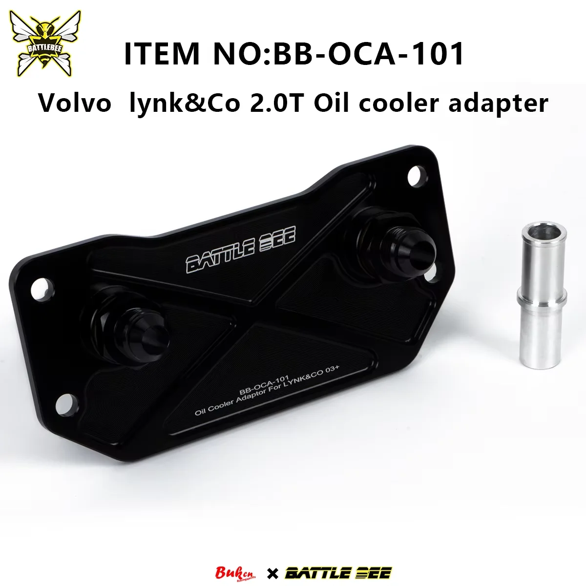 BATTLEBEE Automotive Car Oil Filter Sandwich Plate Adapter For Volvo Lynk&Co 03+ 1.5T 2.0T Engine Oil Adapter Kit BB-OCA-101