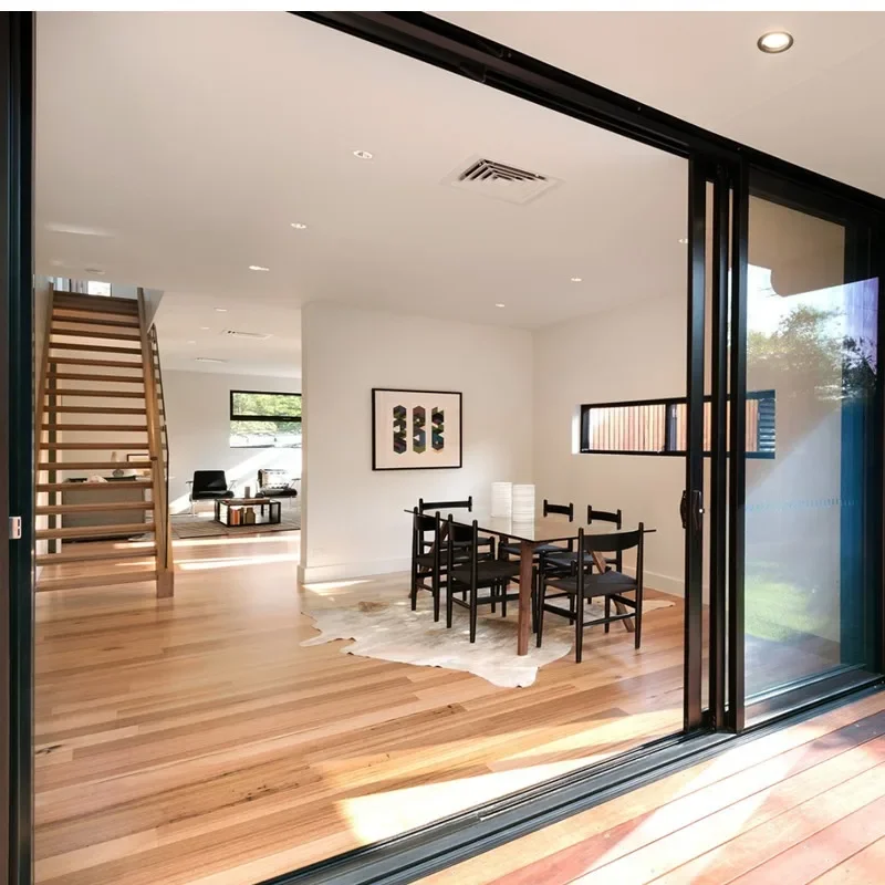 

Custom Sizes Modern Interior and Exterior Double Glazing Folding Sliding Doors Aluminum Alloy Floor-to-ceiling windows