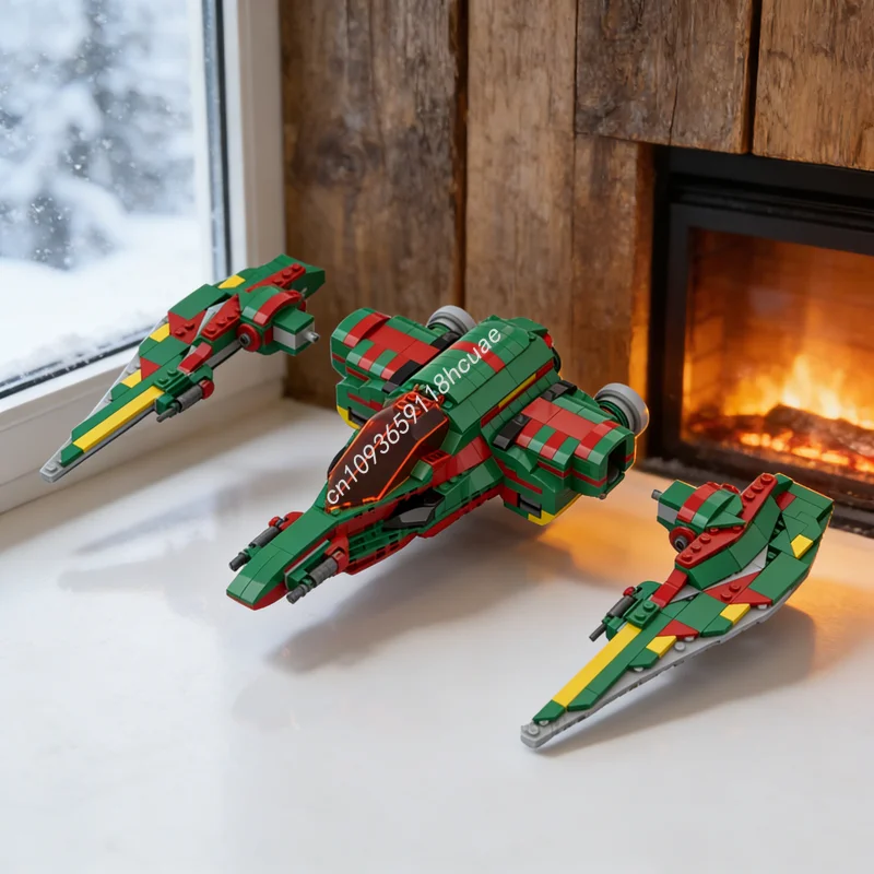 677-teiliges MOC Modulares Stadtlandschafts-Modell Mandalorian Culverin Sternenkrieg Bausteine Architektur-Spielzeug Weihnachtsgeschenk Bausteine für Kinder