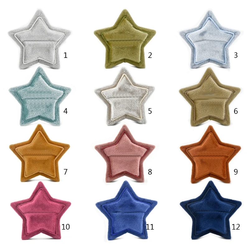 Flannel Luxury Star Ring Boxes Engagement Wedding Ring Display Box