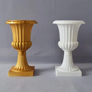 Emas Eropa Plastik Ukuran Besar Vas Pesta Menghias Ornamen Perayaan Pernikahan Foto Orisinalitas Latar Belakang Prop 10 vas emas penjualan terbaik tinggi - №