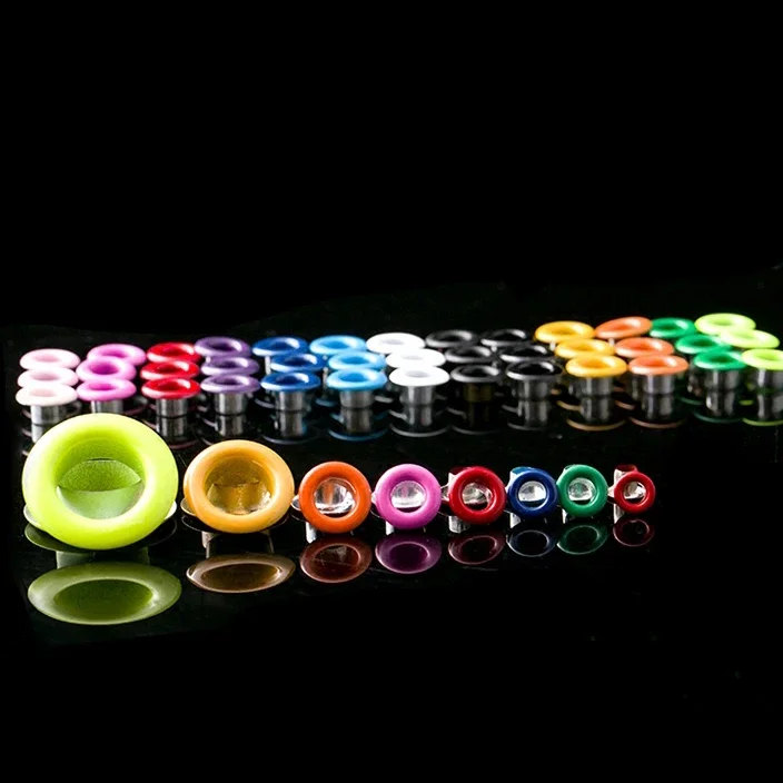 30/50/100 Sets Multicolor Metal Eyelets Grommet Ring Sets 8/10mm for Leathercraft Repair Shoes Bag Clothing Belt Hat Accessories