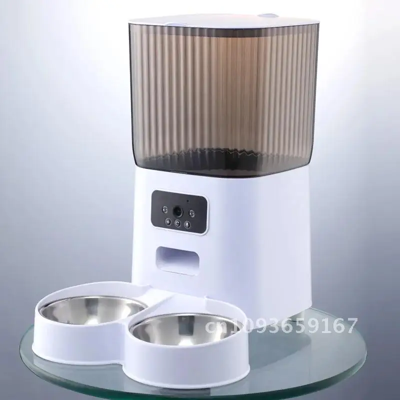 

5L Double Bowls Smart Automatic Cat Feeder With Camera Cat Dry Pet Smart Auto For Food Video Dog Recorder Voice Dispenser Feeder