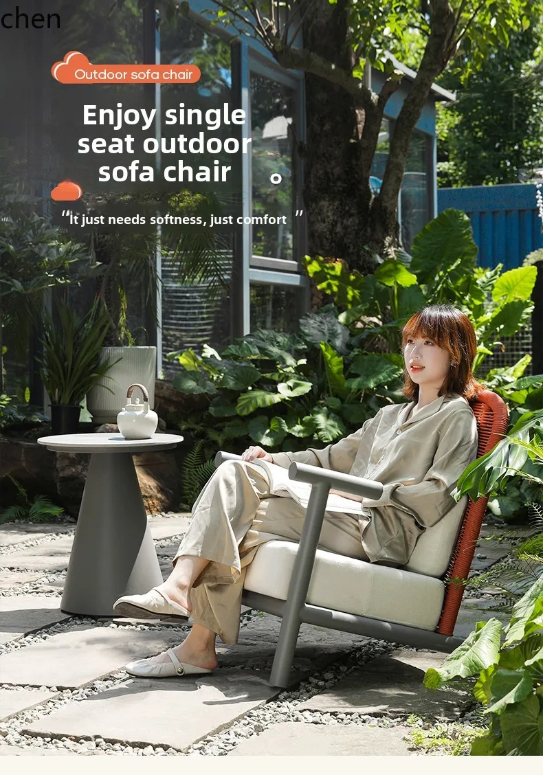 outdoor courtyard sofa balcony small table rattan chair courtyard garden leisure outdoor table and chairs