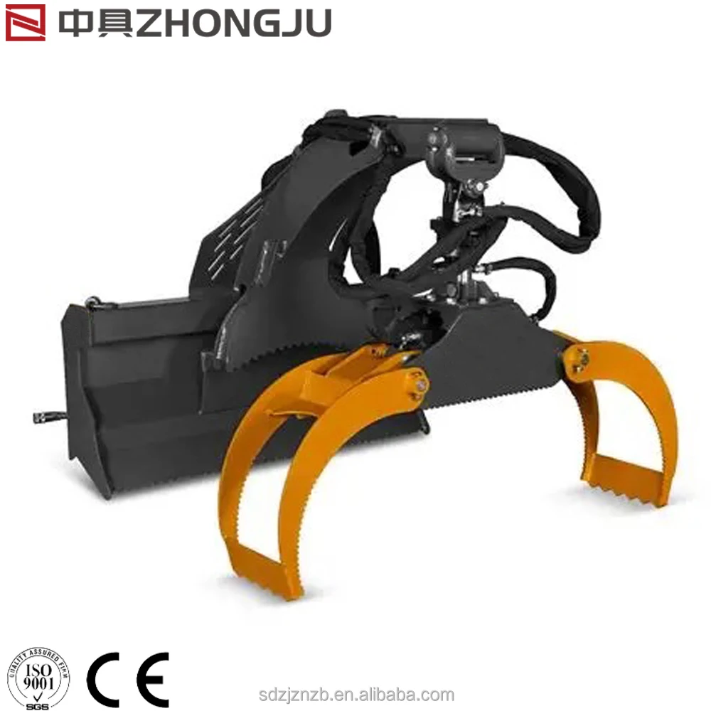 Hot-selling Hydraulic 360 Degree Rotating Heavy Duty Log Grapple Attachment for Skid Steer Loader Forestry Handling