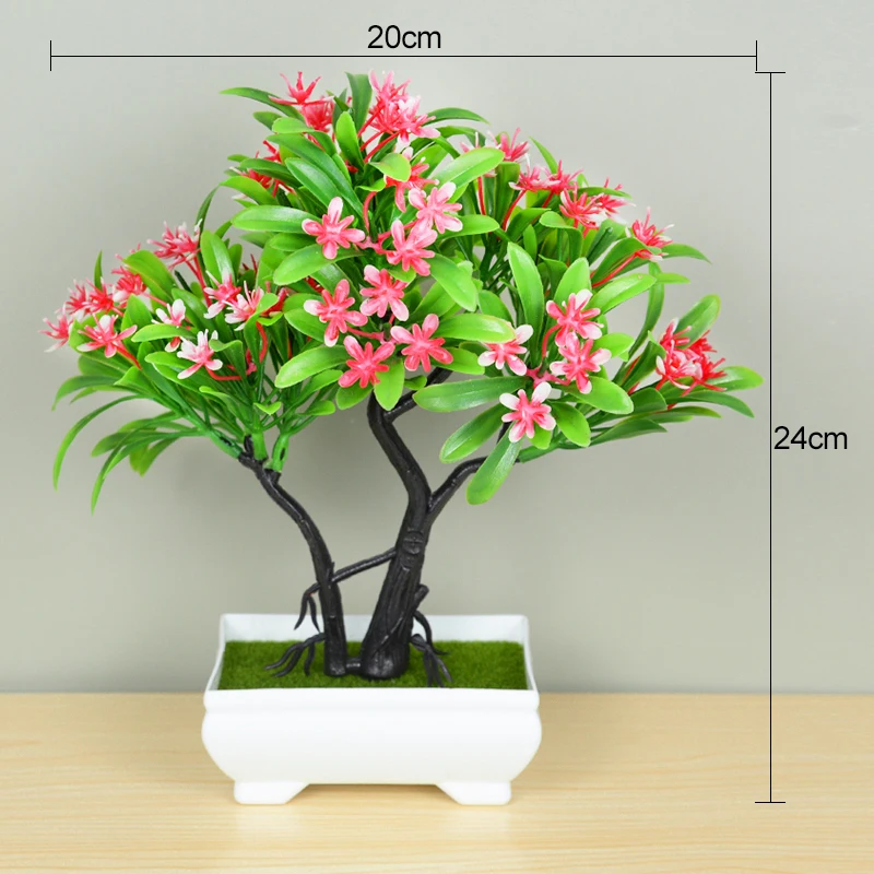 Artificial Mini Bonsai Potted Small Tree Fake Plant Ornament