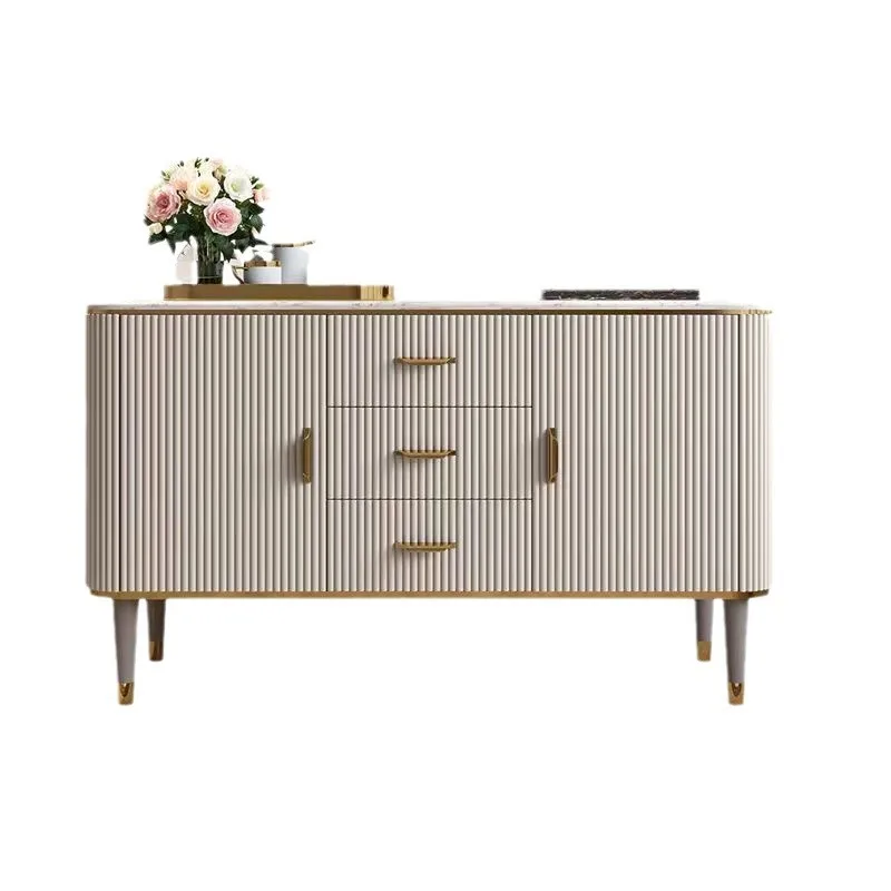 

Modern light luxury small apartment marble slate sideboard cabinet living room wall home decoration storage entrance cabinet