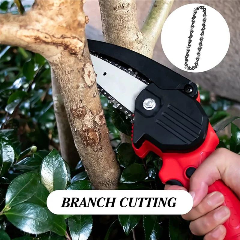 12Pcs Mini Chainsaw Chain 4 Inch Guide Saw Chain 1/4 LP Pitch, 28 Sections For Electric Protable Handheld Chain Saw
