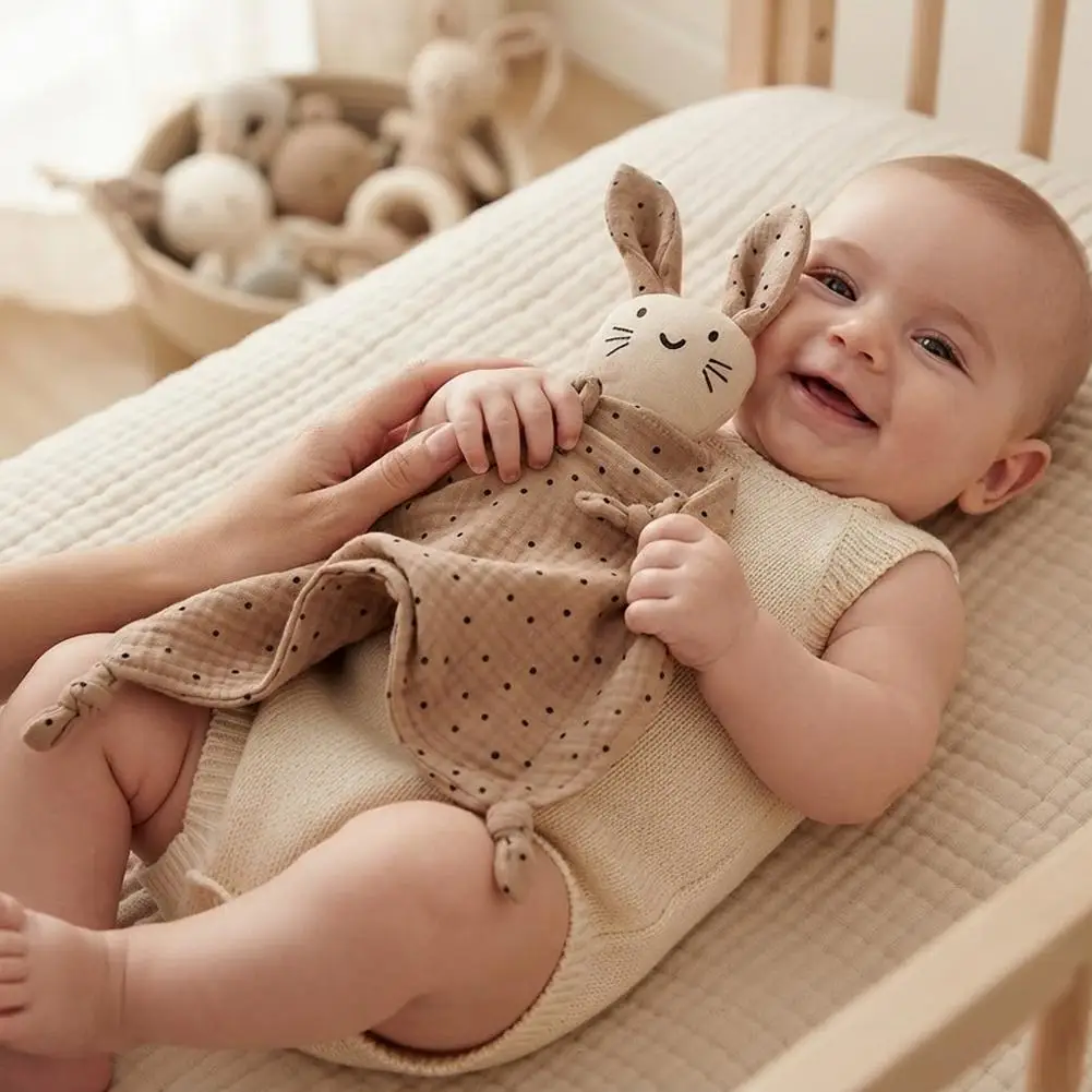 Baby Comfort Towel Cotton Comforter Blanket Soft Newborn Sleeping Dolls Kids Fashion Sleep Toy Soothe Appease Towel Bibs