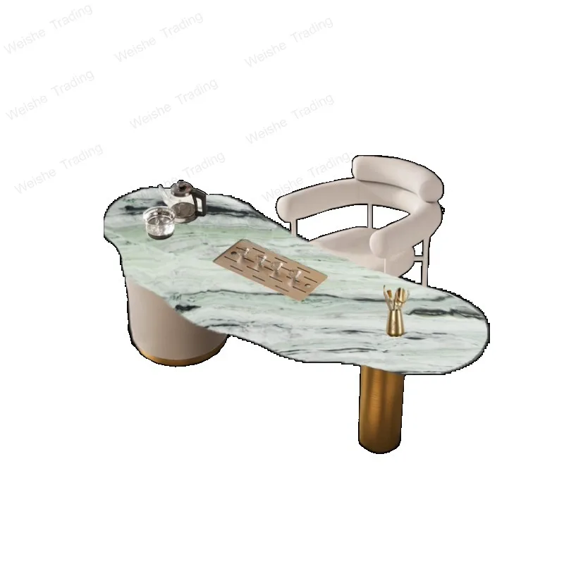 

Natural luxury stone tea table, high-end villa, light luxury tea table, Italian simple office tea table