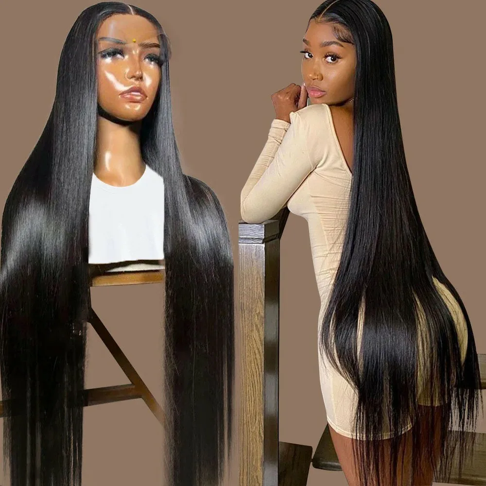 Bone Straight 13x6 Hd Lace Frontal Wig Pre Plucked Brazilian Remy 13x4 Straight Lace Front 100% Human Hair Wigs For Women