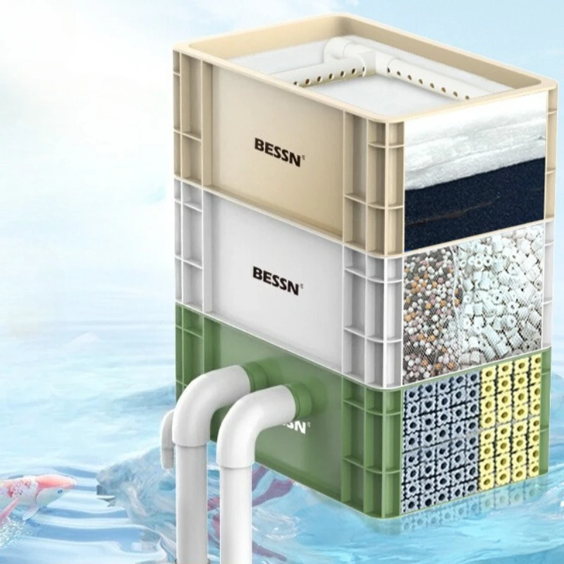 Fish Tank Turnover Box External Water Circulation Filter Box Fish Pond Filters Bucket Fishbowl Filters Aquatic Pet Supplies