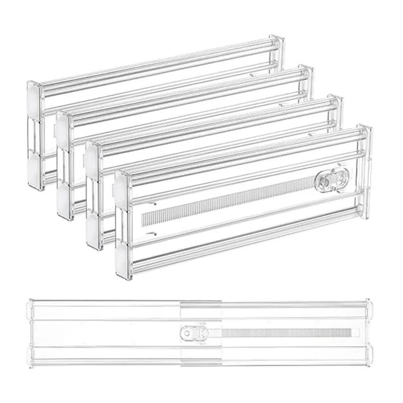 

Регулируемые прозрачные пластиковые разделители для ящиков LLCS с пенопластовыми вставками — универсальный органайзер