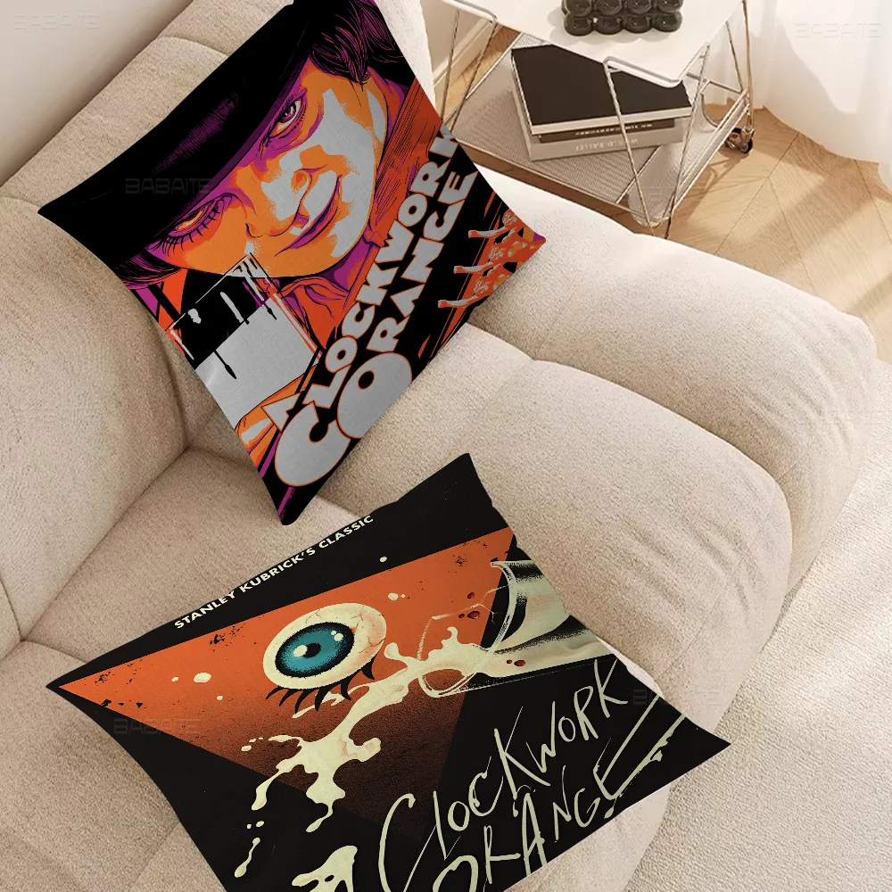 

A Clockwork Orange Maple Design Cushion Cover Happy Autumn Harvest Decor Holiday Decorati Pillow Cover