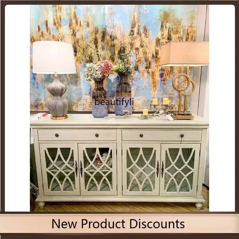 

K185 Dining Side Locker Solid Wood Home Wall Home Cupboard Cupboard Living Room Entrance Home Curio Cabinet K185