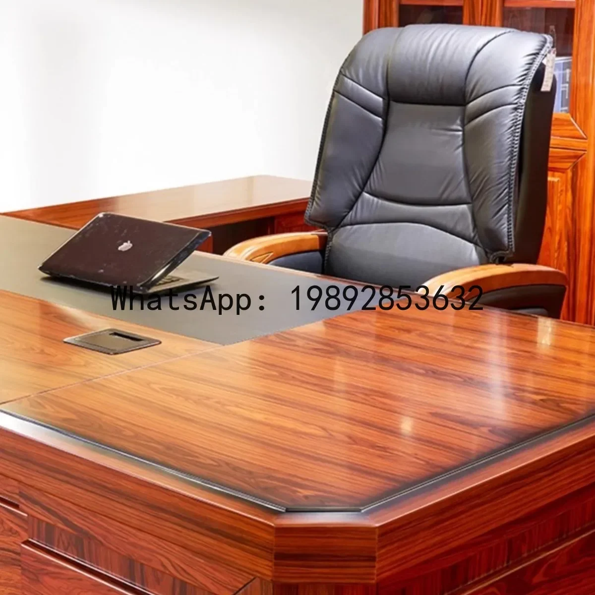 H5.15  boss office desk and chair combination painted solid wood new chinoiserie executive desk single table