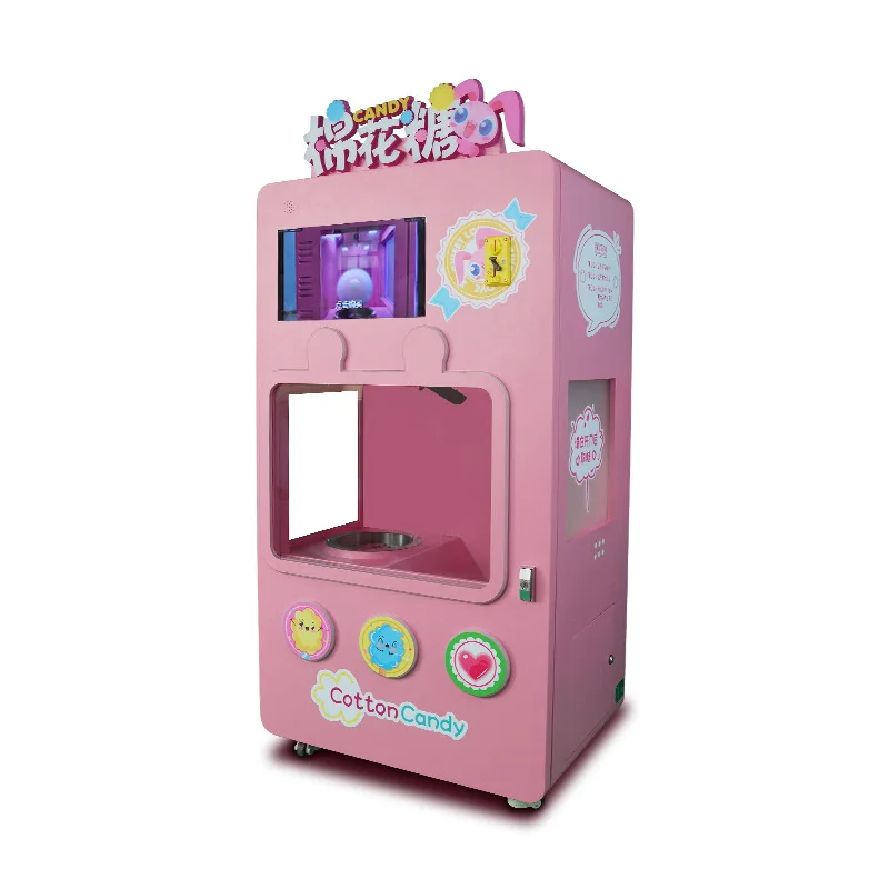 Fully Automatic Commercial Electric Cotton Candy Vending Machine – Self-Service Robot for Fancy Cotton Candy