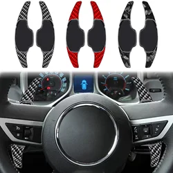 Car Interior For CHEVROLET CAMARO HORNET 2012-2015 Modified Carbon Fiber Steering Wheel Interior Shift Paddle Car Accessories