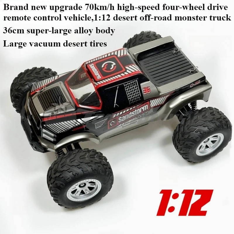 

Cool Stuff Toy Car Funny Gift-70km/h High-speed 4WD Rc Truck,1:12 Full-scale Off-road Rc Cars,Monster Truck,Kawaii Toys for Boys