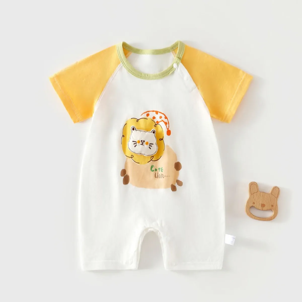 New Arrival Infant Pure Cotton Breathable Jumpsuit 6-18M Kid Summer Lightweight Onesie Baby Boy Girl Casual Stretchy Knit Romper