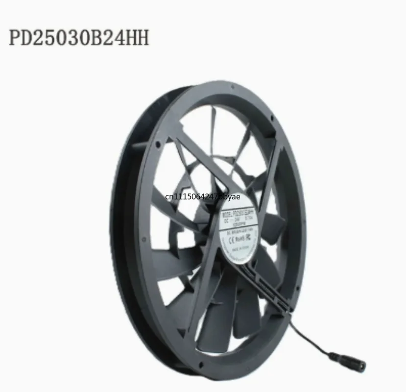 For 25030 12V 25CM High Air Flow Cooling Fan Ventilation Exhaust Fan For Animal Plant Household Air Circulation