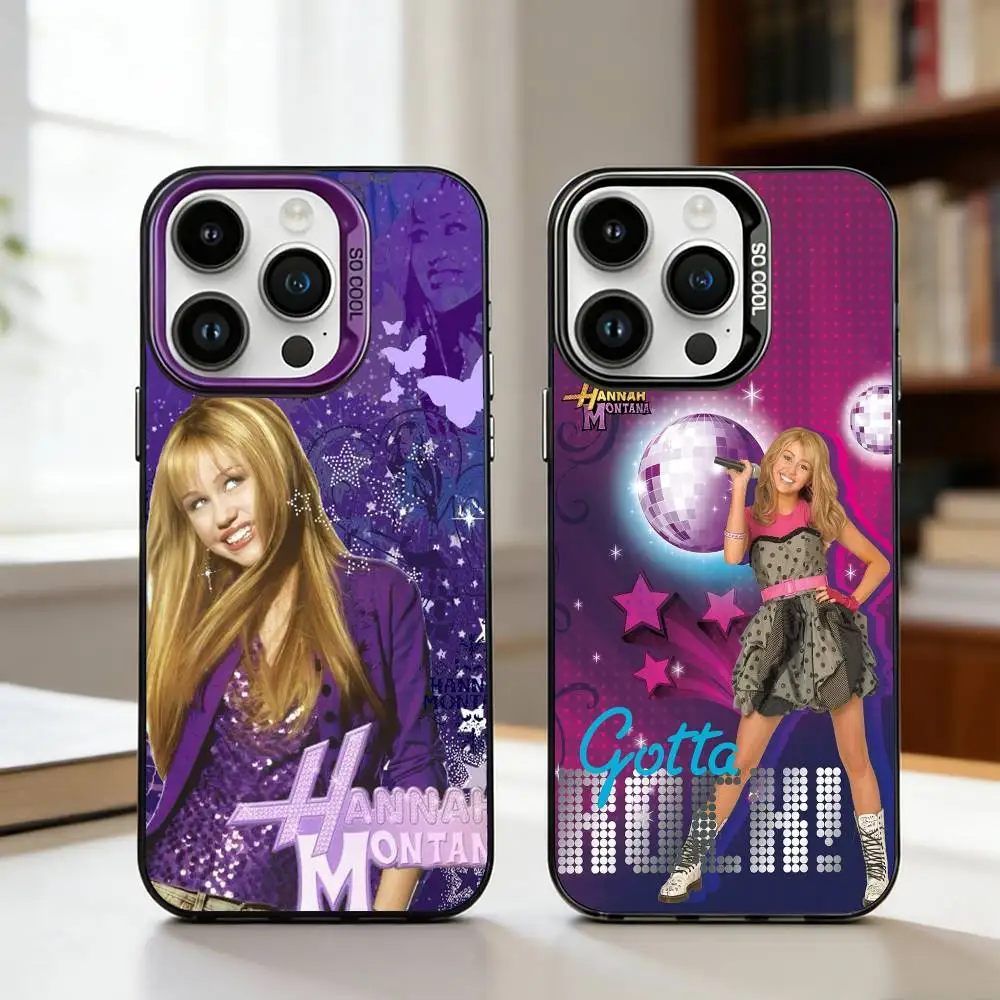 H-Hannah M-Montana Phone Case For iPhone17,16,15,14,13,12,11,Pro,MAX White Matte Shockproof Cover