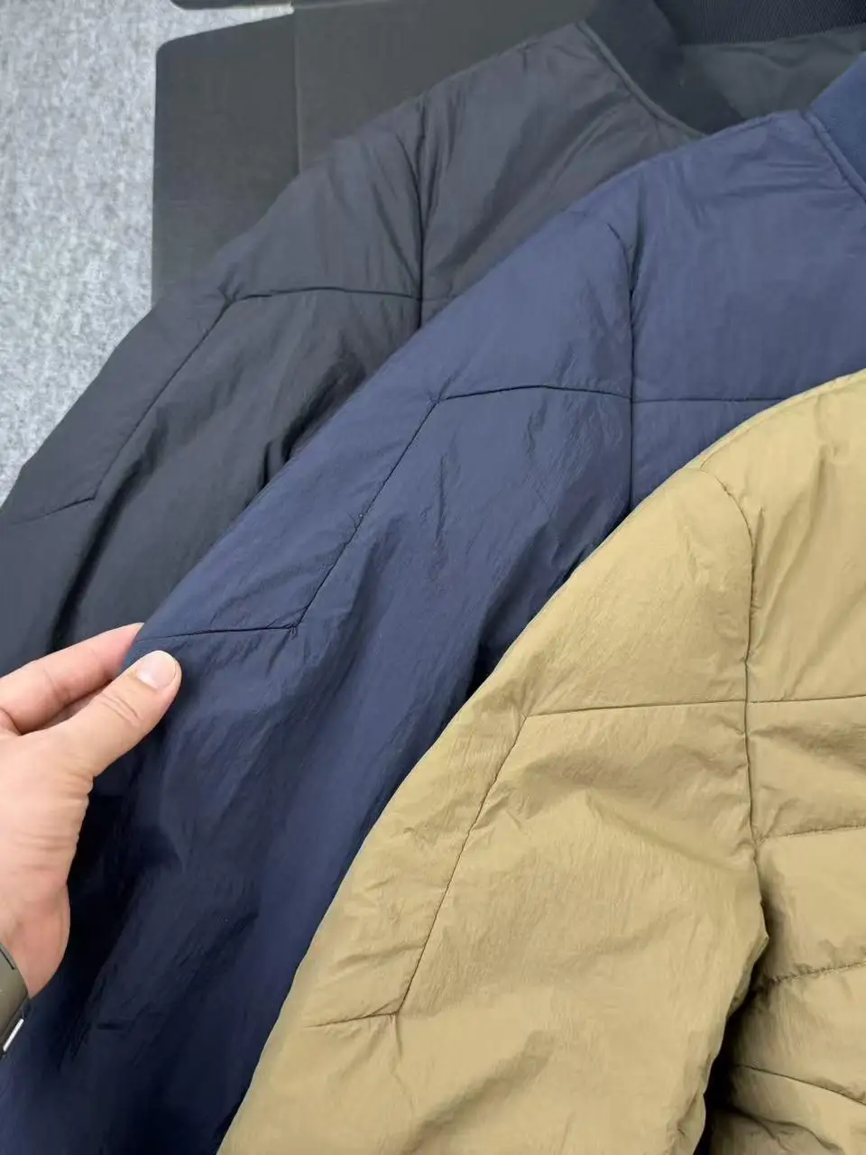Outdoor Lightweight Silk Filled Warm Cotton Jacket Baseball Collar Thin Model for Men And Women Couple Cold Proof