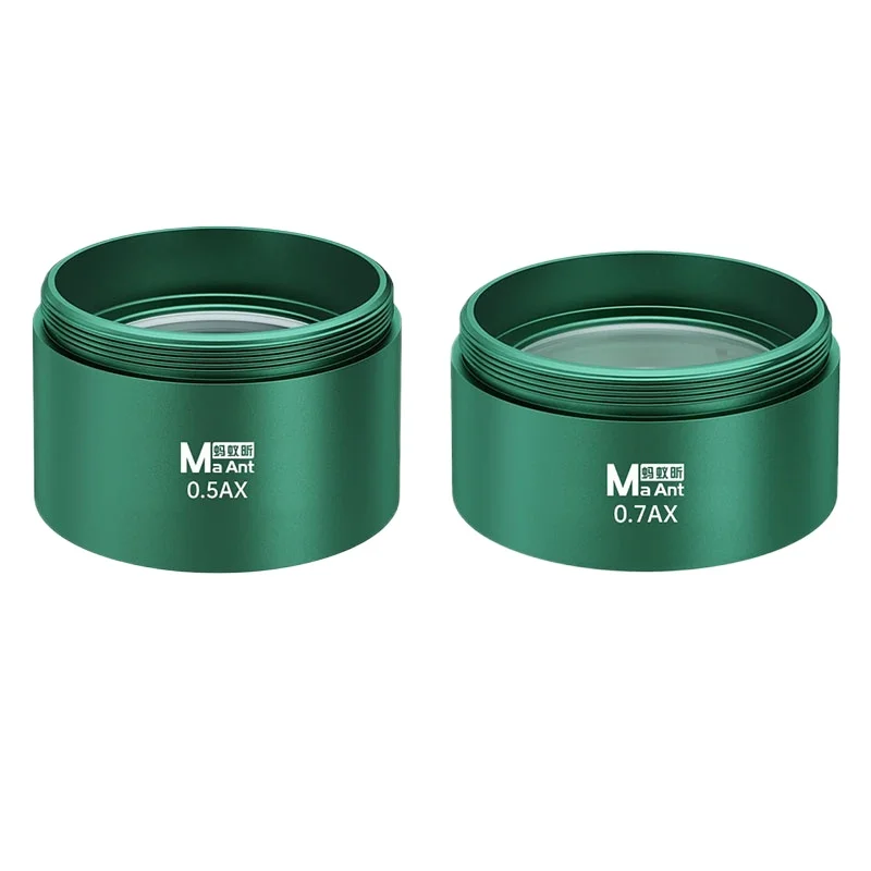 MaAnt 0.5X 0.7X Auxiliary Objects Lens Microscope Camera Lens For Trinocular Stereo Zoom Microscope Barlow Glass Lens