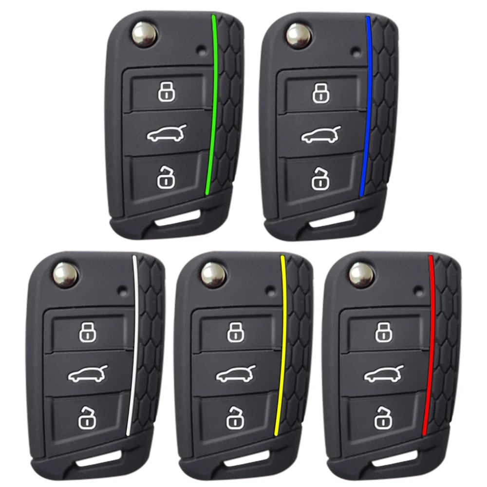 Чехол для ключа Skoda Kodiaq Octavia Rapid Fabia Karoq для VW Passat Tiguan POLO T6.1 T-Roc для Seat Leon Ateca Toledo Ibiza