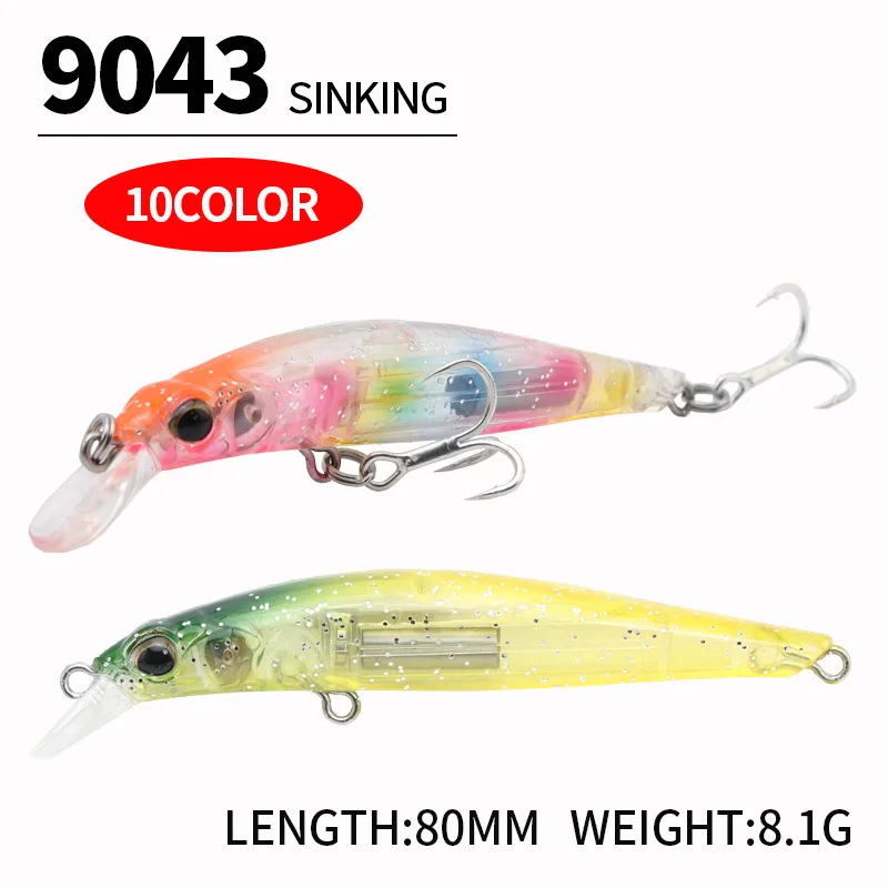 Shynapack Jerkbait hundimiento Minnow para lubina y lucio en salada - imagen 3
