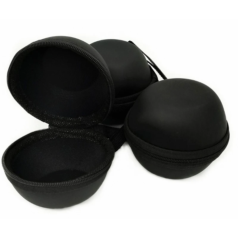 1Pc EVA Small Wrist Gyro Grip Ball Storage Bag Black Zip Headphone Case 8*8*8CM New