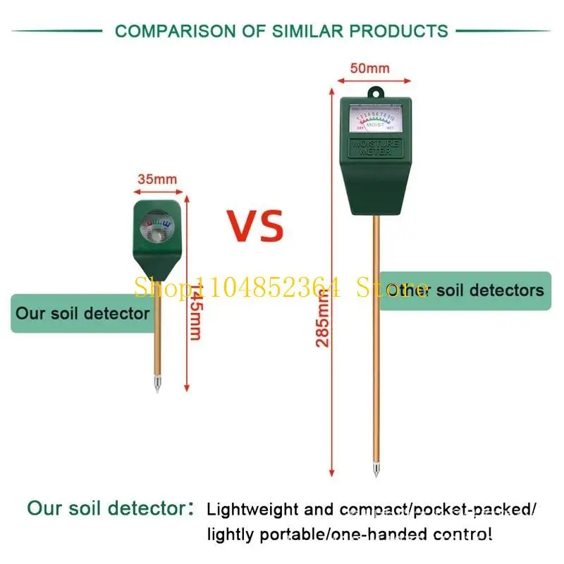 

652F Small Soil Moisture Meter Plant Hygrometer Moisture Plant Water Monitor for Potted Plants Garden Farm Lawn Grass