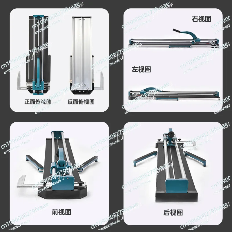 Faca manual de empurrar azulejo, liga de alumínio, máquina de corte de faca monorail 1200mm/48 polegadas com infravermelho