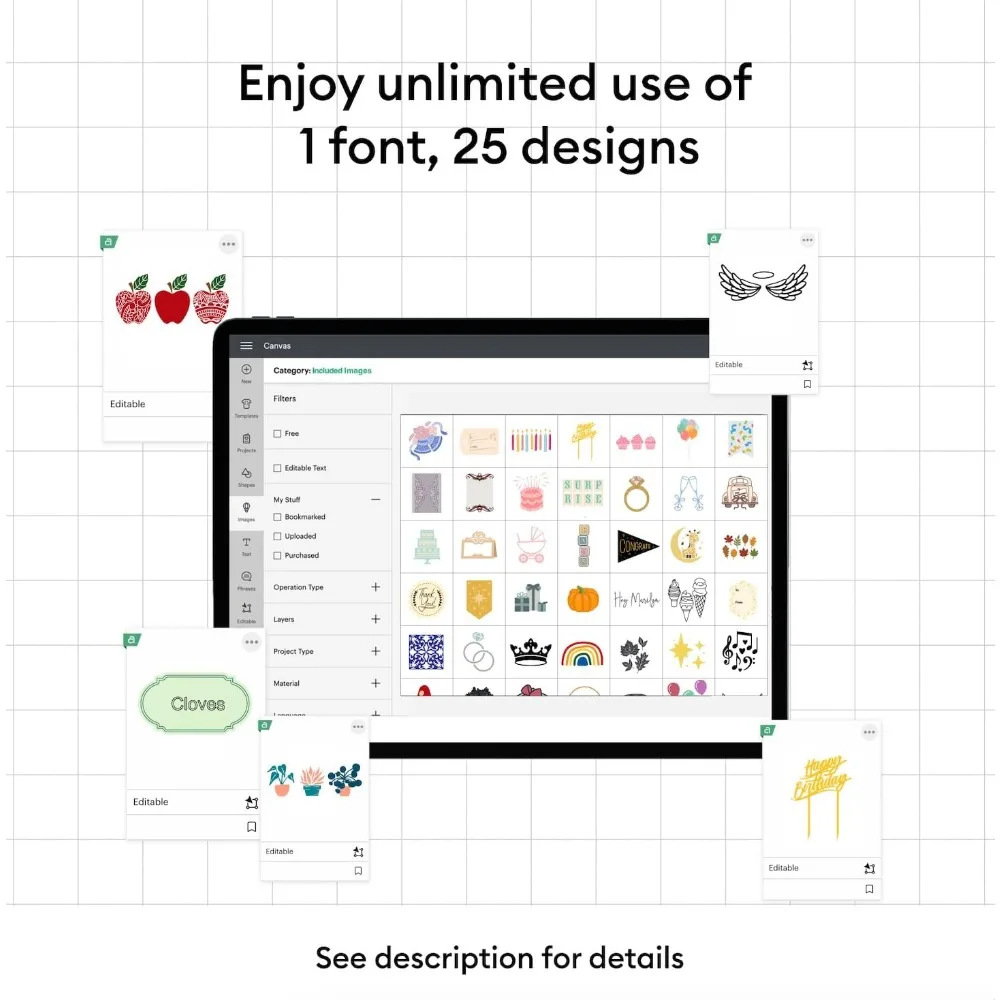 Intelligent Cutting Machine - Seashell Edition - Comprehensive Crafting Kit with Vinyl, Cardstock, Transfer Tape, and Iron-On Ma
