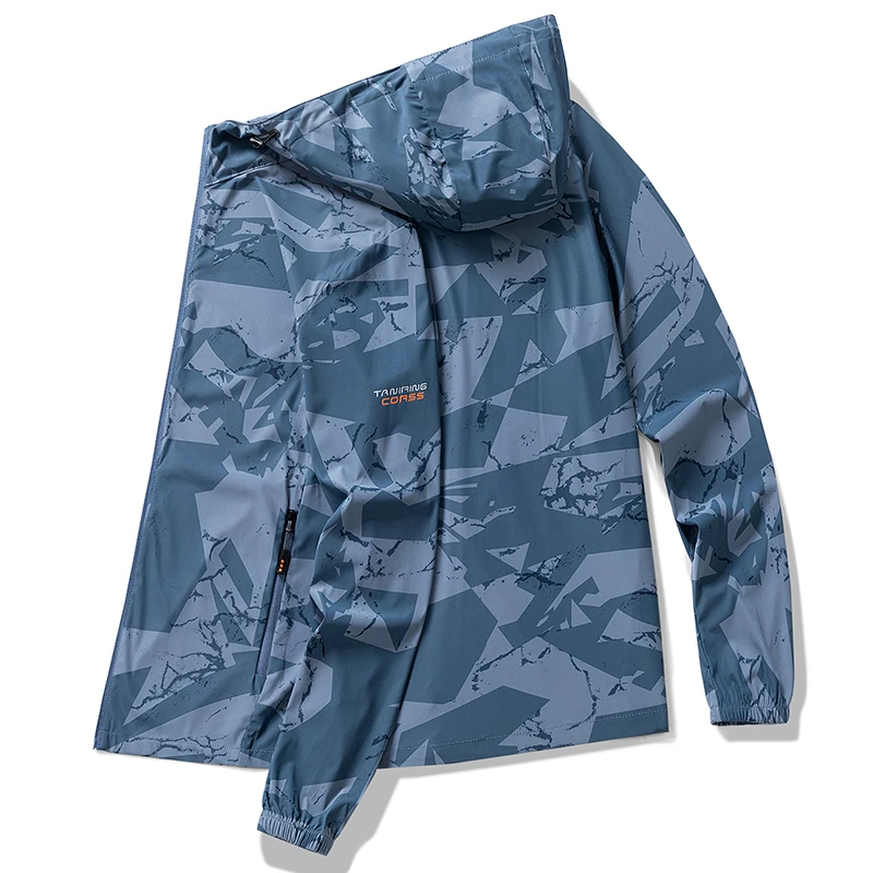 CamSolomon-Veste de pêche imperméable pour homme, manteau à capuche, protection solaire, tenue de randonnée en plein air, tenue décontractée et polyvalente, UPF50 +