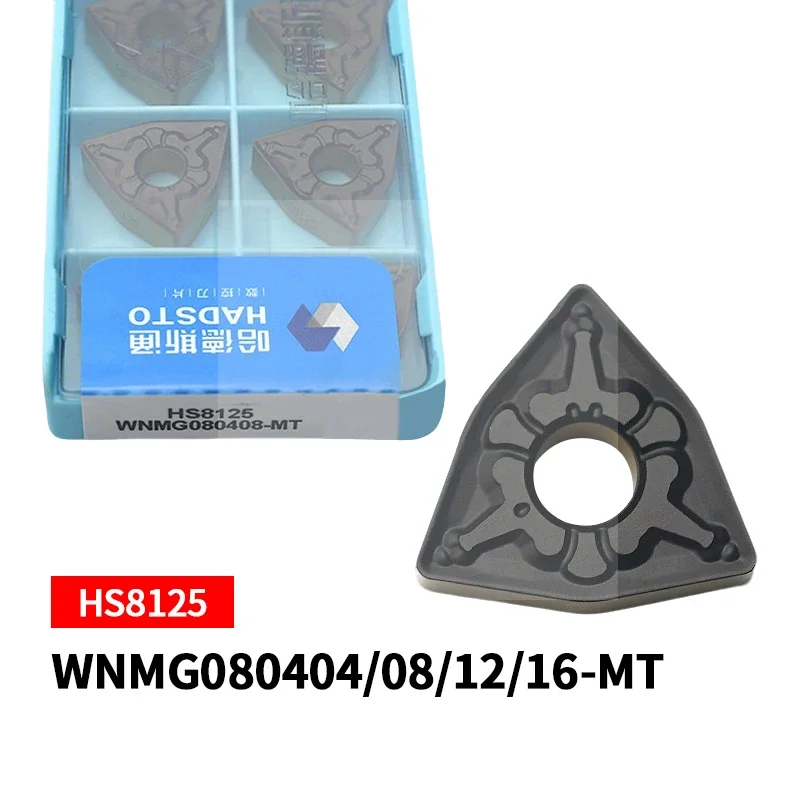 

10pcs HADSTO Original Carbide Insert WNMG080404-MT WNMG080408-MT WNMG080412-MT WNMG080416-MT HS8125 CNC Turning Blade for Steel