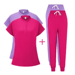 Oral Dentist Surgical Set Men Women Split Pocket Top Jogger Pants Hand Washing Suit Elastic Quick-drying Hospital Nurse Uniforms