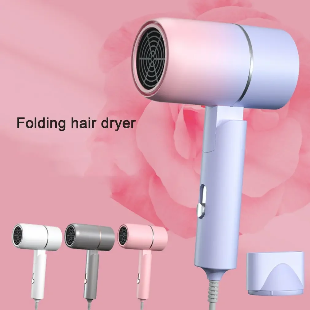 Professional Salon Folding Ionic Hair Dryer with Diffuser & Concentrator